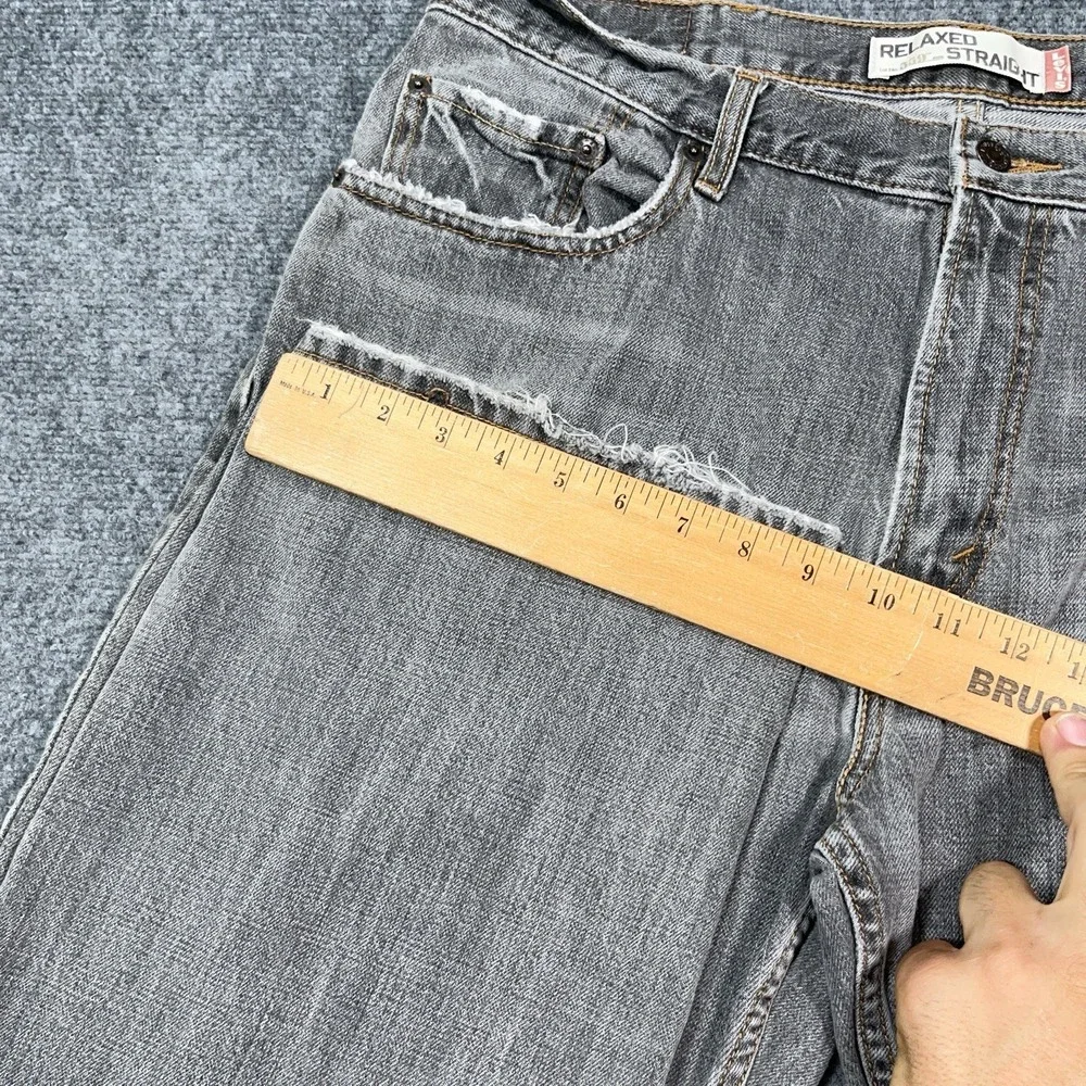 Levis‎ 559 Relaxed Straight Jeans Mens 38x34 Black Y2K Tag Faded Baggy Skater